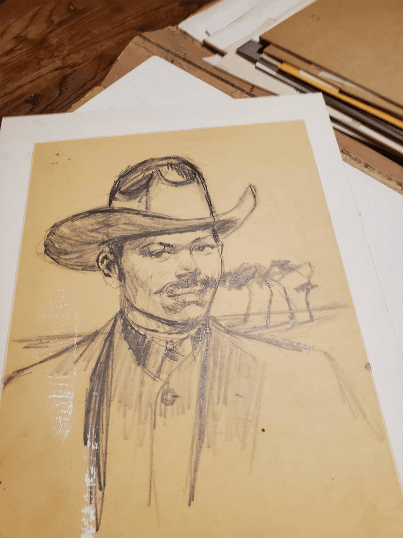 African Cowboys Artwork Sketch