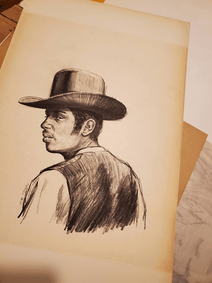 African Cowboys Artwork Sketch