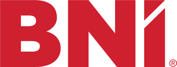 Red BNI logo on a white background