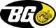 Black-and-yellow BG logo with a gear and chain graphic on the right