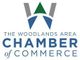 The Woodlands Area Chamber of Commerce logo in blue, green, and gray