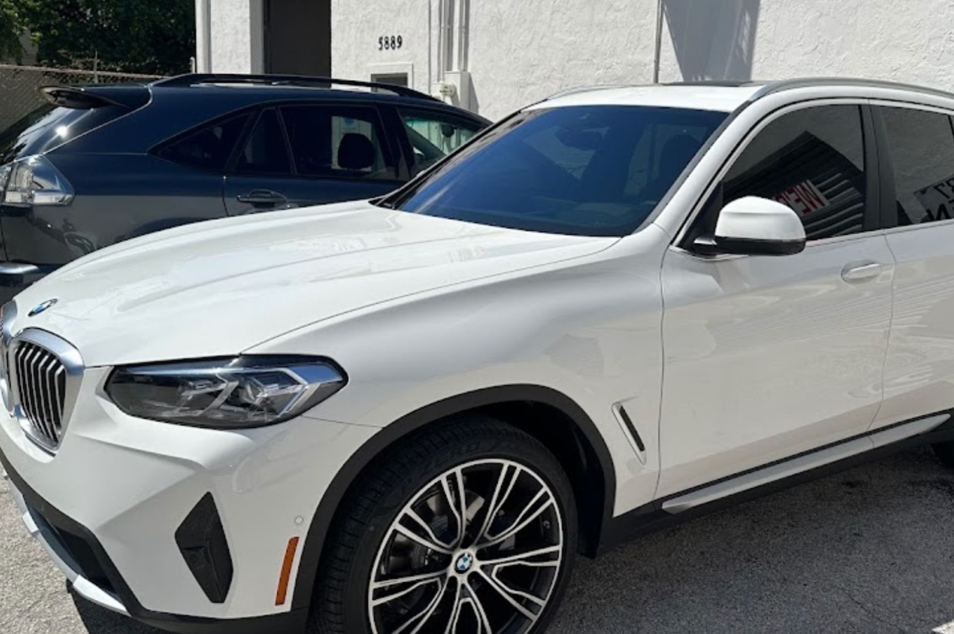 white car