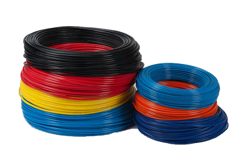 Três latas de tinta de cores diferentes empilhadas umas sobre as outras