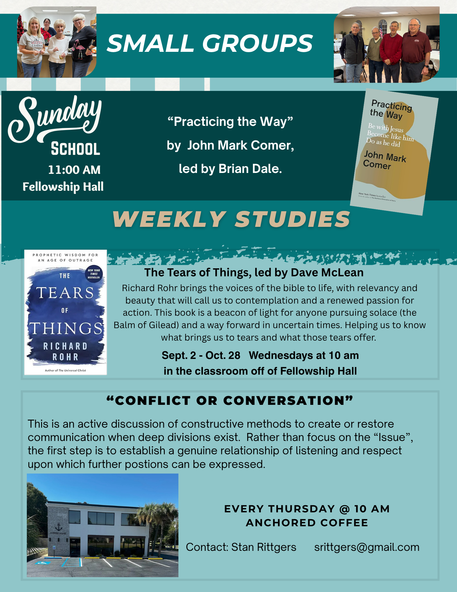Church newsletter: Magnolia UMC, August 20, 2023; upcoming events and service details.