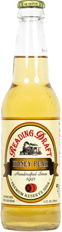 Bottle of golden beer with a vintage label and cap on a white background