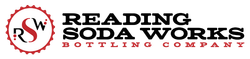 Reading Soda Works logo with red-and-black stylized text and a red gear icon on the left