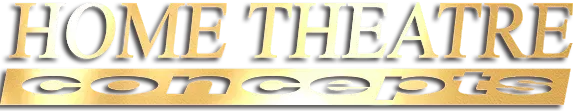A close up of a home theatre concepts logo