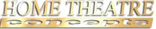 A close up of a home theatre concepts logo