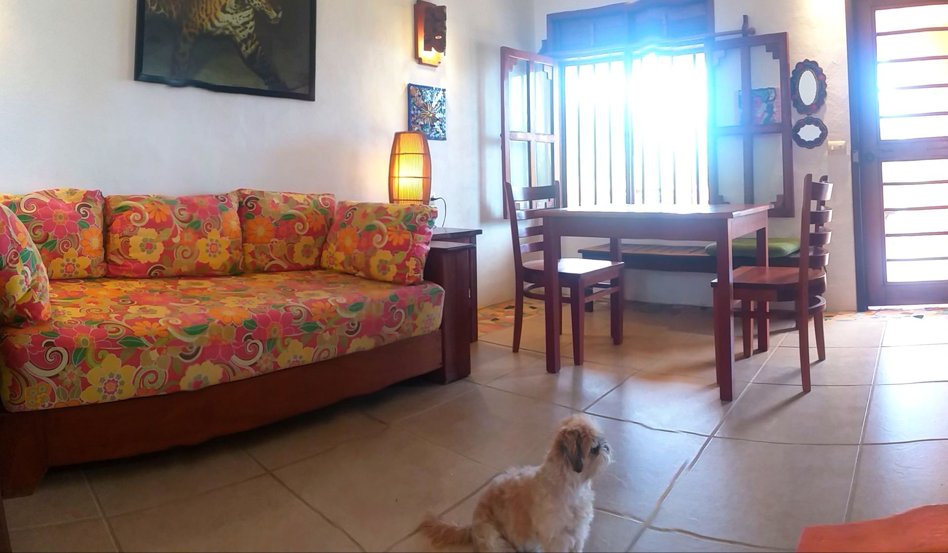 Sala de estar en el departamento con servicios Uxmal #7