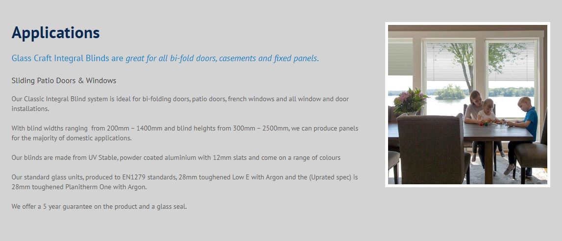 intergrated window blinds
