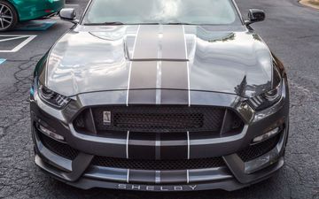 nice car with racing stripes