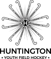 Huntington Youth Field Day logo with a black H at center and radiating baseball bats