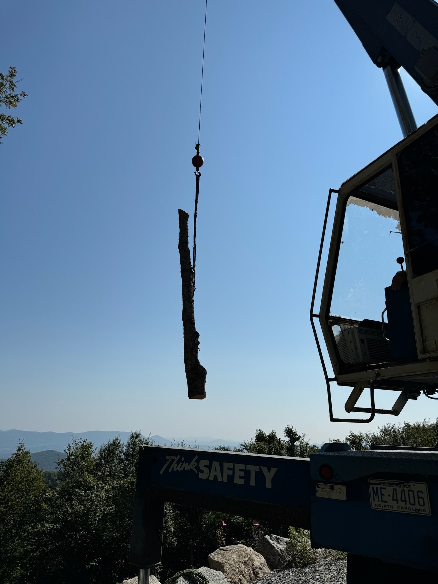 Crane Tree Removal Boone Blowing Rock Banner Elk Linville NC