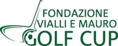 Logo della Fondazione Vialli e Mauro Golf Cup, con il disegno di una mazza da golf verde e testo in italiano.