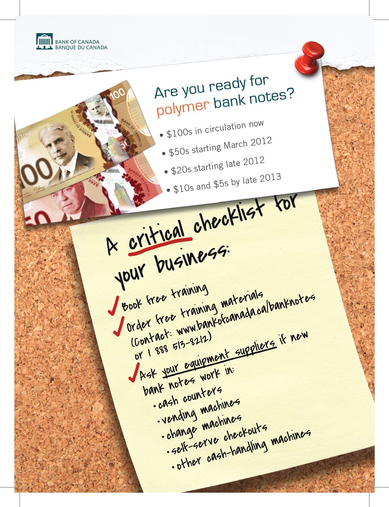 Bank of Canada &ndash; Critical checklist