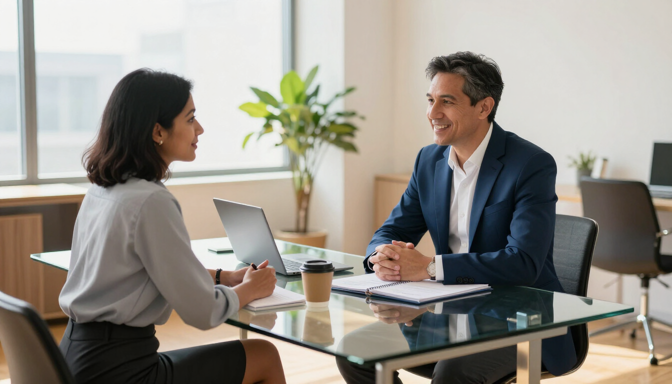 Een professionele boekhouder die advies geeft aan een ondernemer