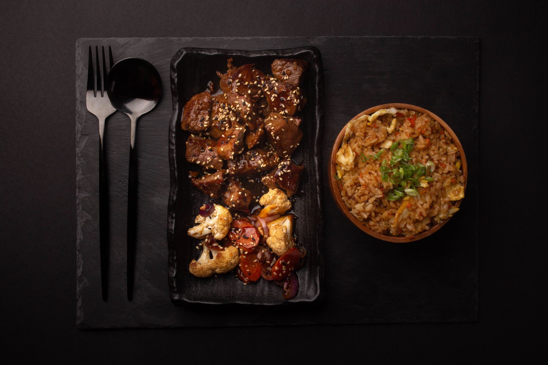 Sushi Restaurant | Finding Sushi | Grilled meat and rice in takeout containers 