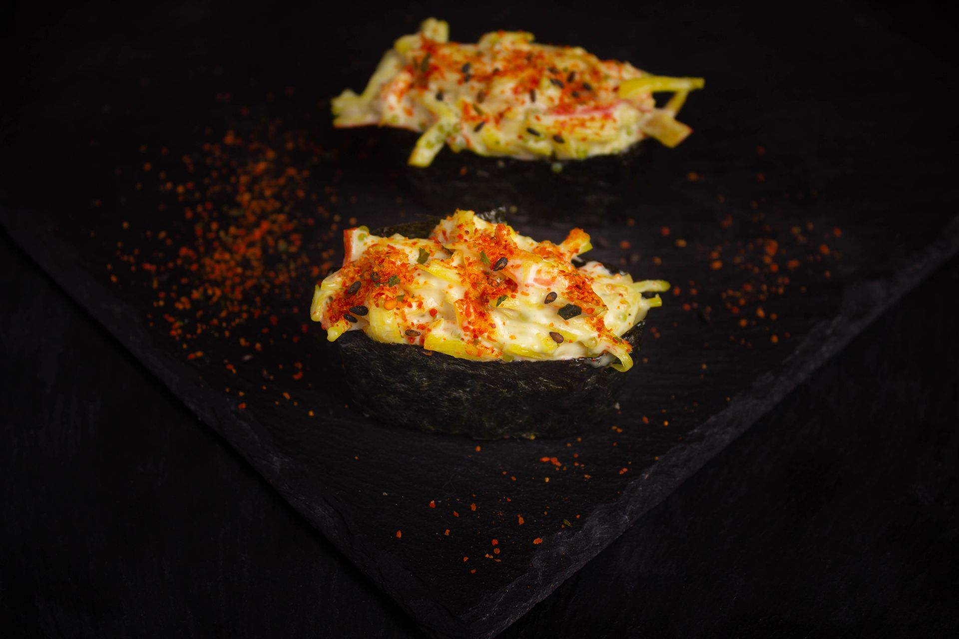 Sushi Restaurant | Finding Sushi | crabstick gunkanmaki