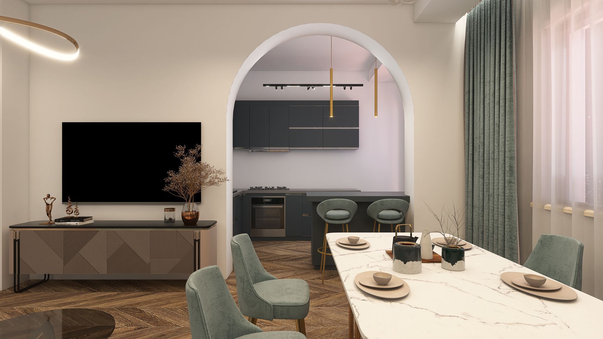 soggiorno classico contemporaneo
