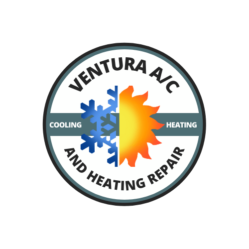 A logo for ventura a / c cooling and heating repair