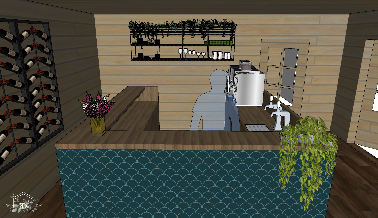 Horeca+Swaenebloem+3d+beeld bar Zhendesign
