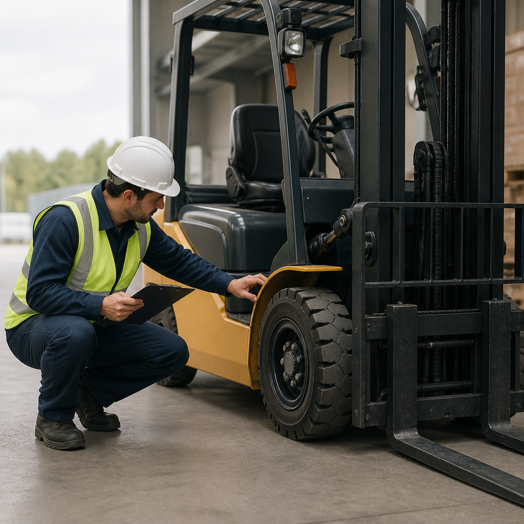 Used forklift inspection