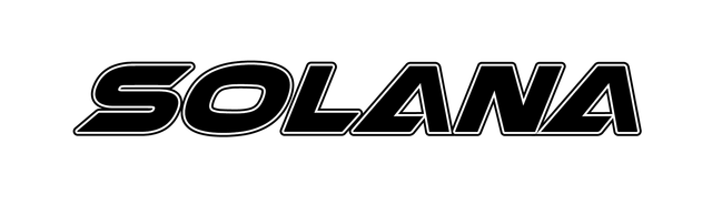 Stylized black Solana logo on a white background