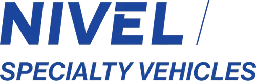 NIVEL Specialty Vehicles logo in blue italic text on white background