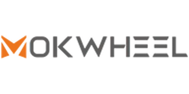 MOKWHEEL logo in orange and gray on a white background