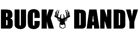 BUCK DANDY logo with black text and a deer head icon between the words