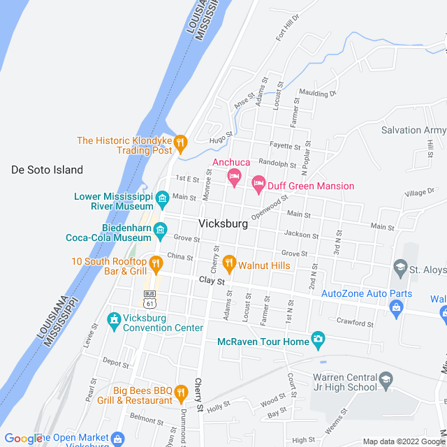 Map of business location