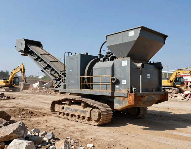 Impianto di frantumazione CSC Impianti impiegato in cantiere