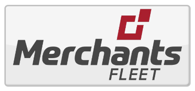 Merchants Fleet logo in black and red on a white background