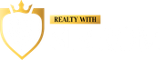Sirrom Alizem Logo Gold shield logo with crown and text "Realty With".