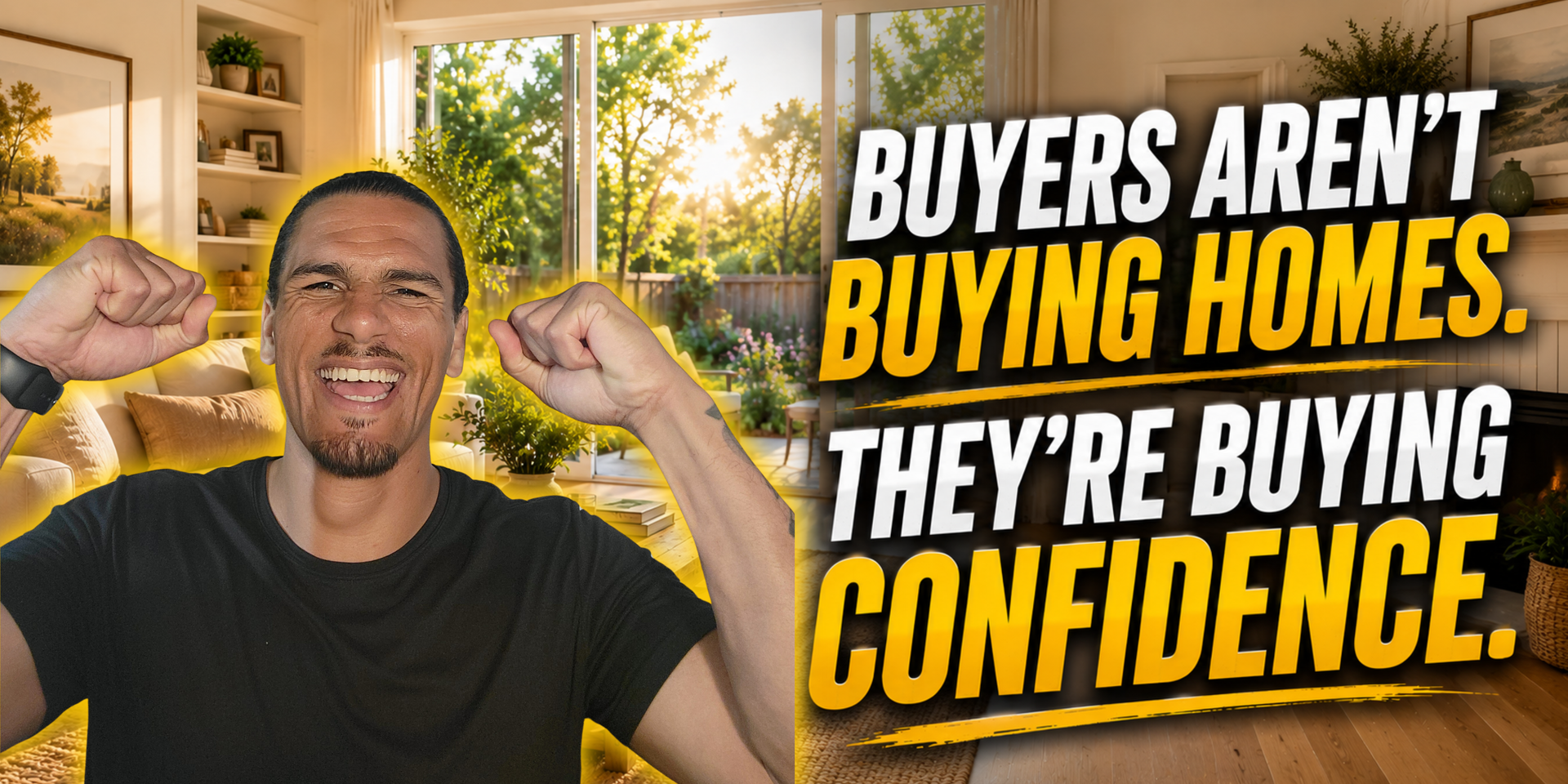 Home buyer viewing a prepared property with confidence