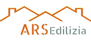 Logo di ARS Edilizia: un tetto arancione con il nome dell'azienda in arancione e grigio.