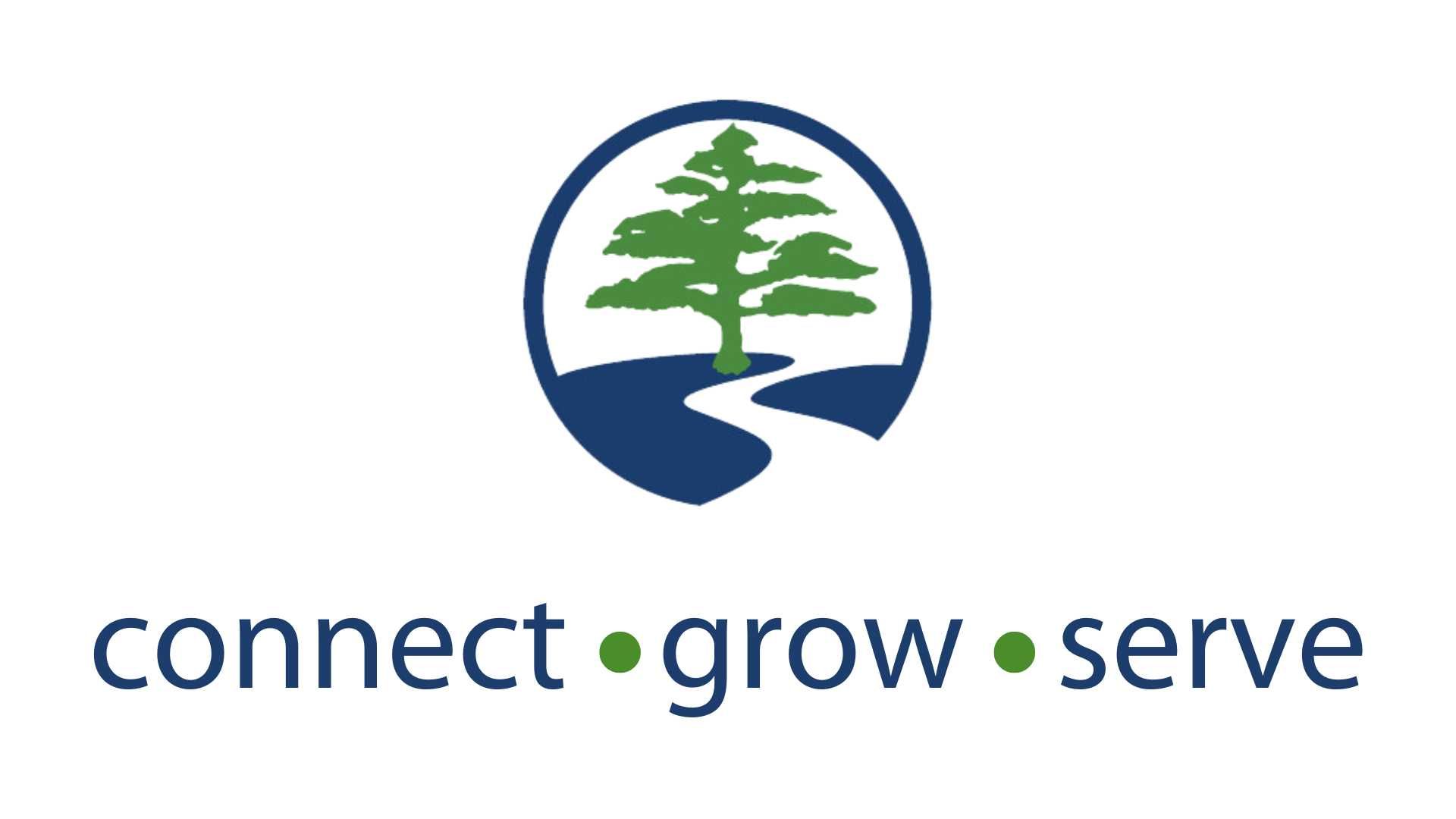 A logo for a company called connect grow serve