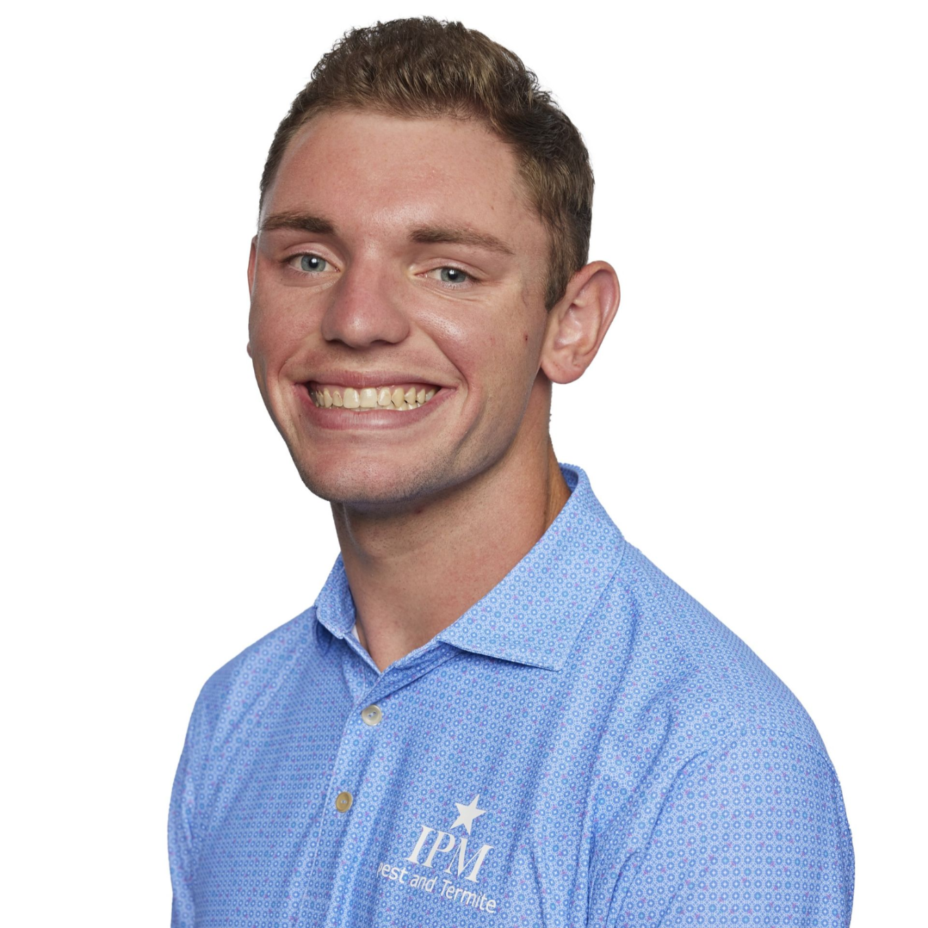 A pest control specialist in front of a work van near Louisville, Kentucky (KY)