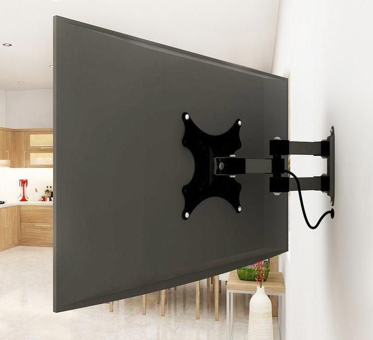 Sturdy TV bracket securely mounted on the wall, providing safe and reliable support for the television.
