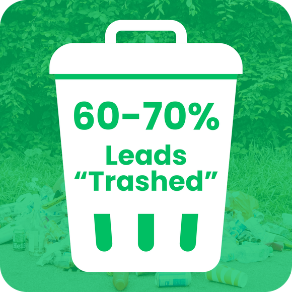 White trash can graphic with text: 
