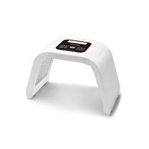 LED light therapy mask used for skin care at a Busan skin clinic