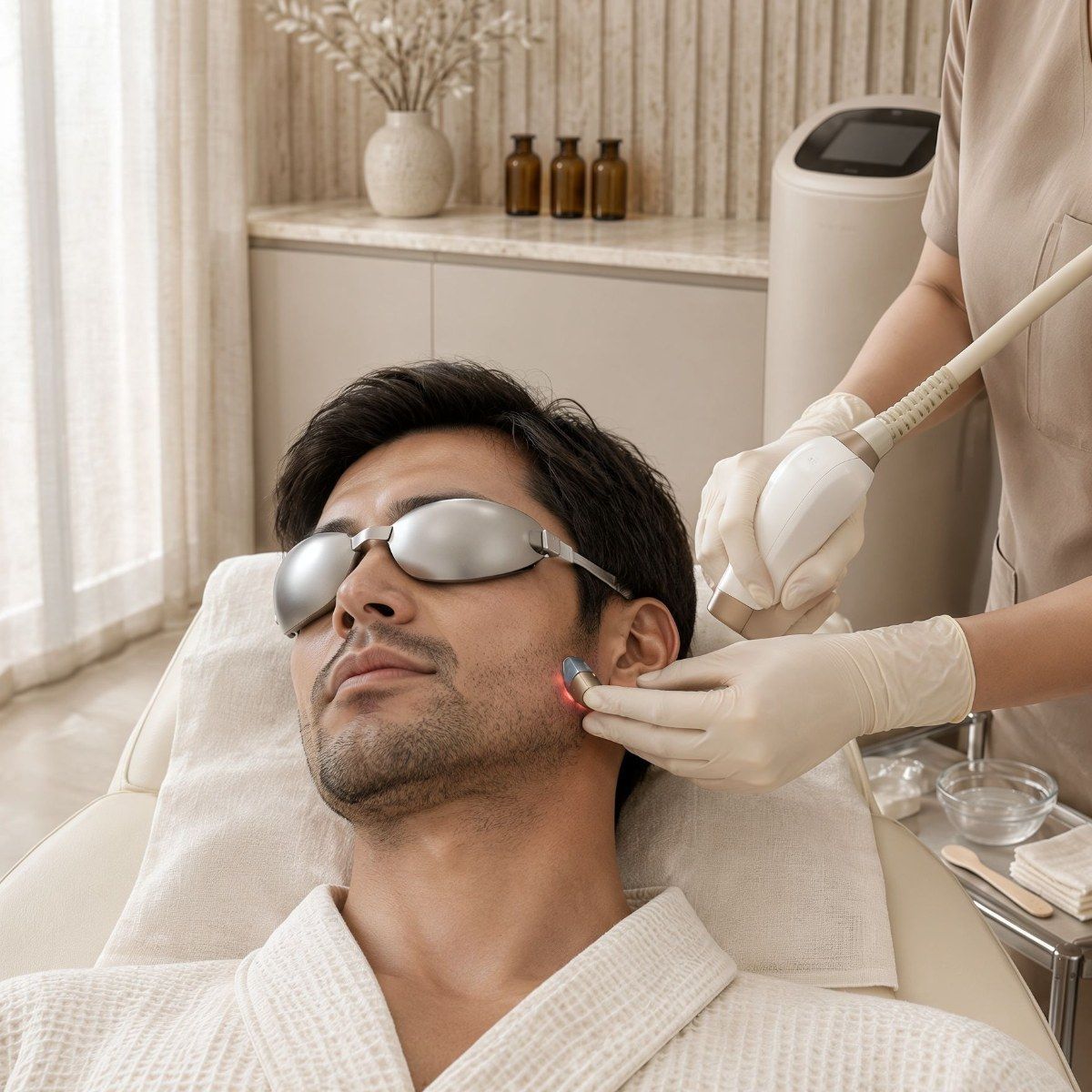 Laser Hair Removal (Male) treatment at Art of Shine Clinic in Seomyeon, Busan (illustrative photo)