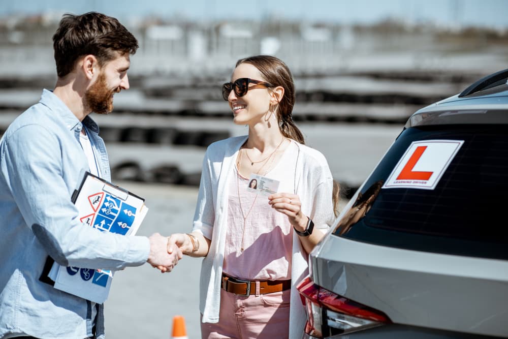 Instructor And Student After Driving Test — NT Driving Academy in Woolner, NT