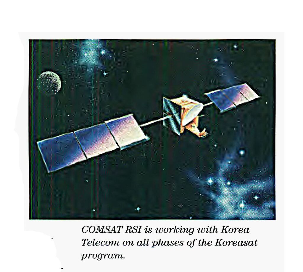 Conceptual illustration of the COROT telescope in space with blue solar panels and stars.