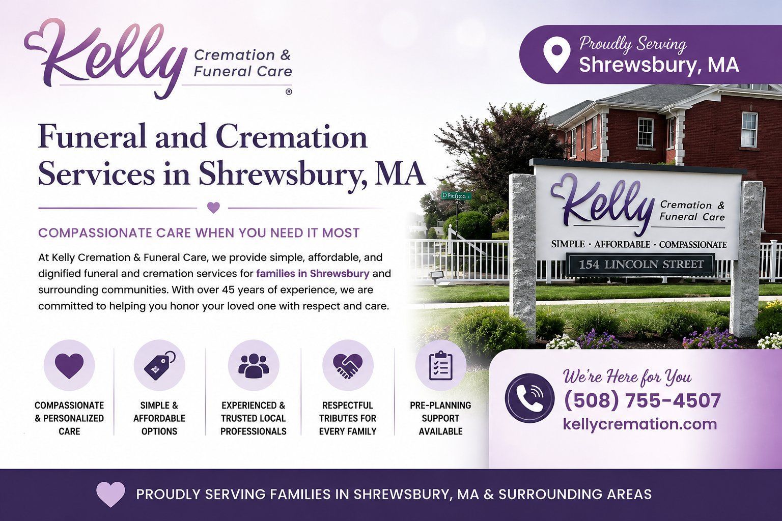 funeral home and cremations in Shrewsbury, MA infographic