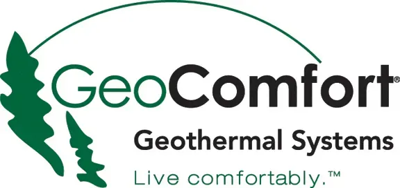 GeoComfort Geothermal Systems logo with green tree icon and “Live comfortably” tagline