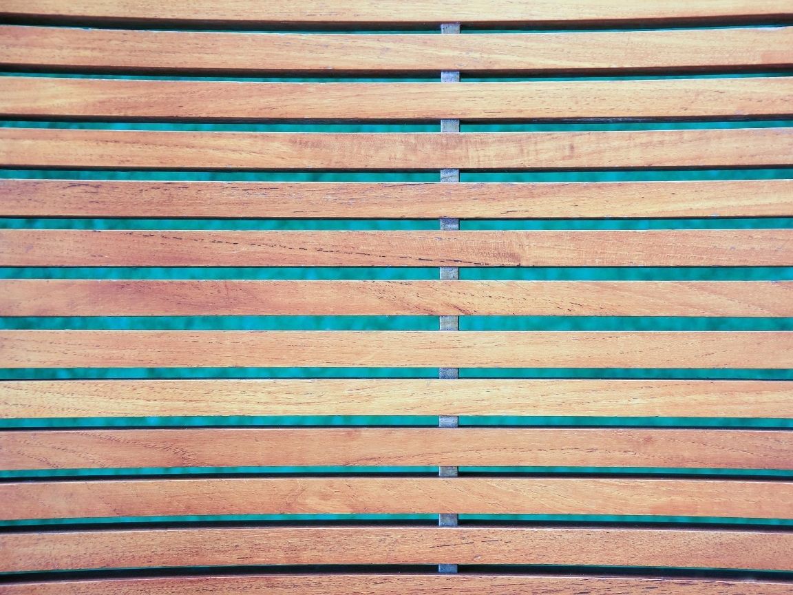 slatted fence panel close up