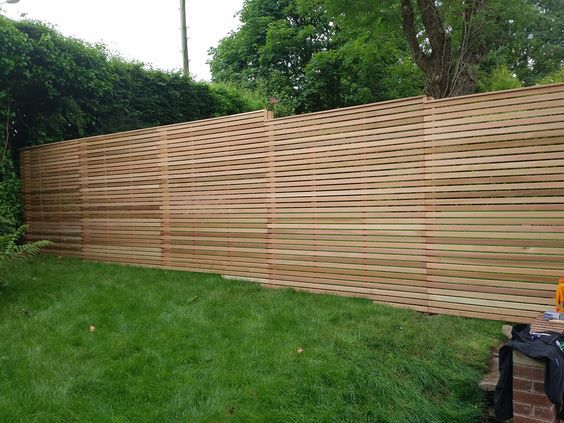 slatted fencing in Cardiff garden