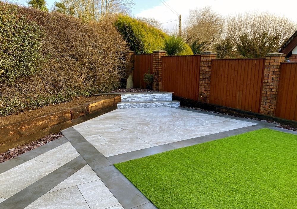 Landscaped garden in Cardiff
