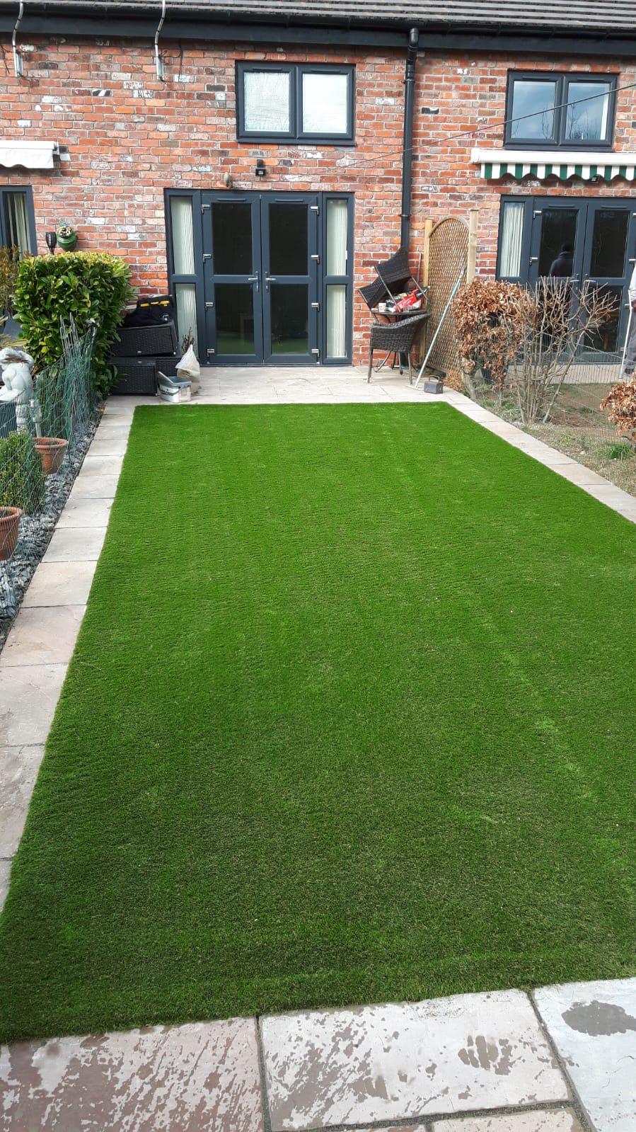 Fencing Cardiff - artificial grass installation